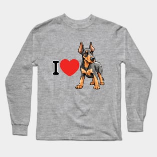 I love Dobermans Long Sleeve T-Shirt